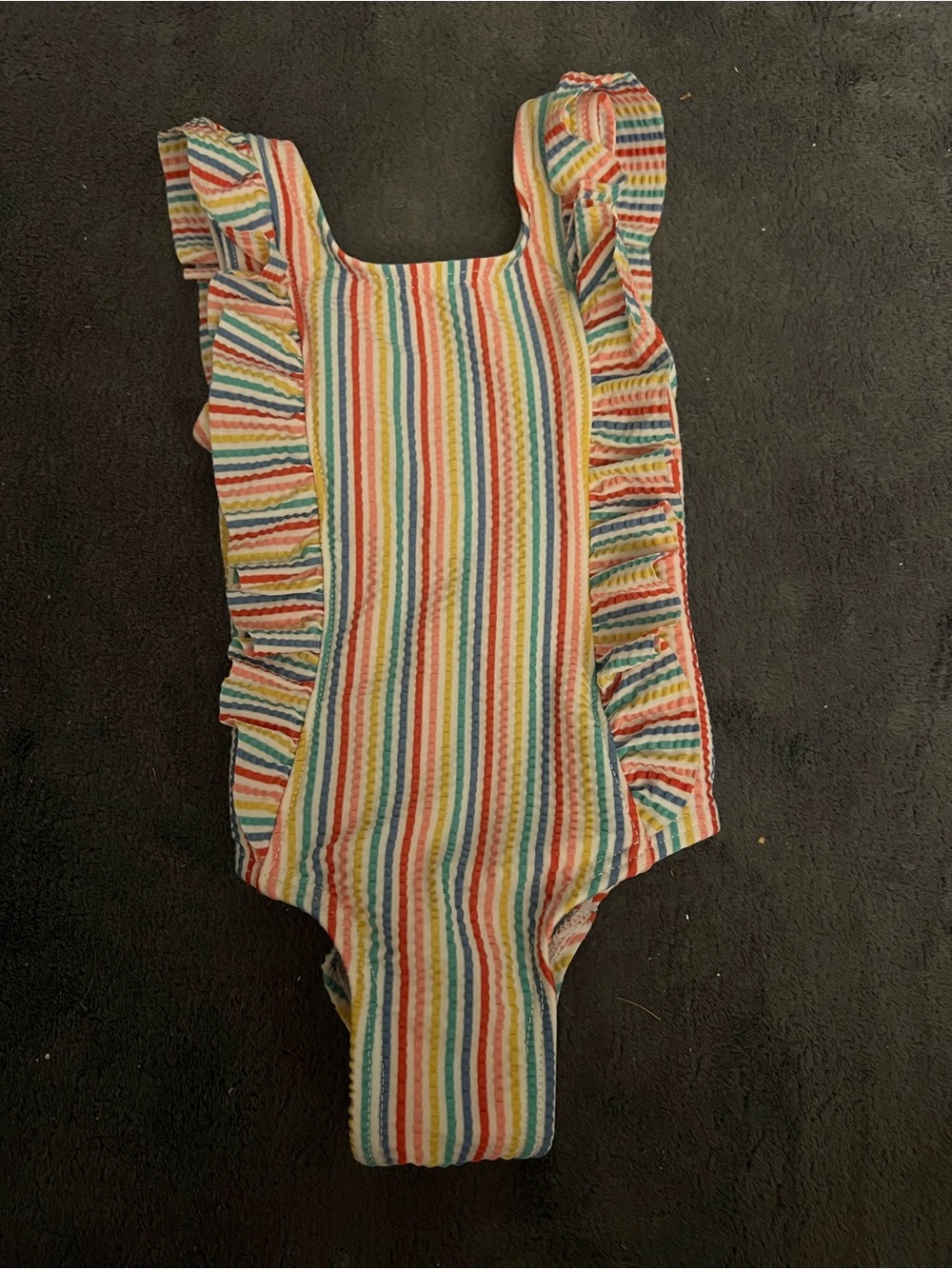 Multicolor Stripe Ruffle Kids One-Piece Bodysuit